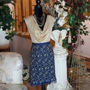 Solitaire by Ravi Khosla Lace Midi Skirt